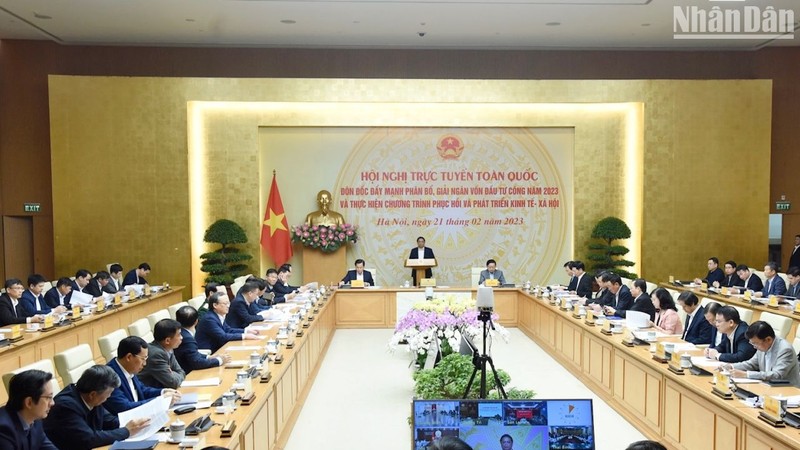 Thủ tướng Phạm Minh Chính phát biểu khai mạc Hội nghị. (Ảnh: Trần Hải)