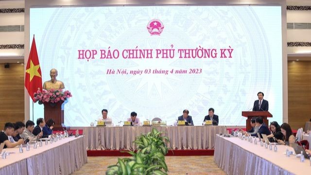 Quang cảnh họp báo. (Ảnh: VGP)
