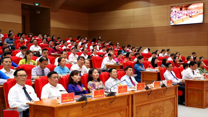 Toàn cảnh phiên khai mạc Kỳ họp thứ 12 Hội đồng nhân dân tỉnh Hà Giang khóa 18.