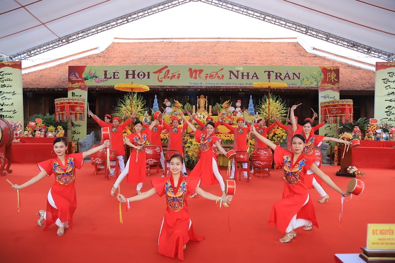 Chương trình nghệ thuật tại lễ khai hội Thái miếu nhà Trần năm 2023.