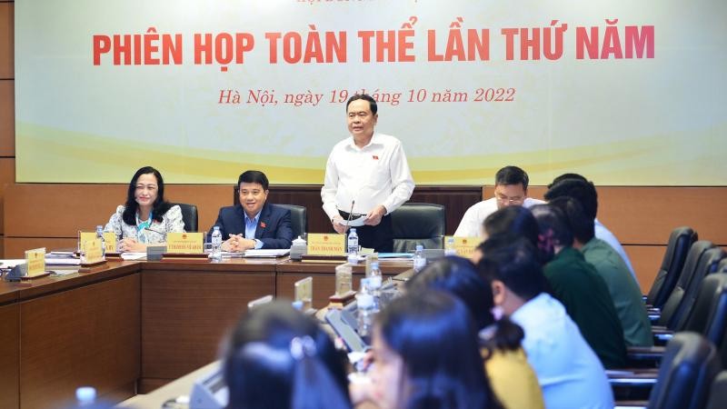 Phó Chủ tịch Thường trực Quốc hội Trần Thanh Mẫn dự Phiên họp toàn thể lần thứ năm của Hội đồng Dân tộc.