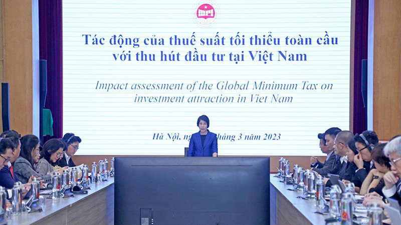 Thứ trưởng Kế hoạch và Đầu tư Nguyễn Thị Bích Ngọc chủ trì hội thảo. (Ảnh: CTV)