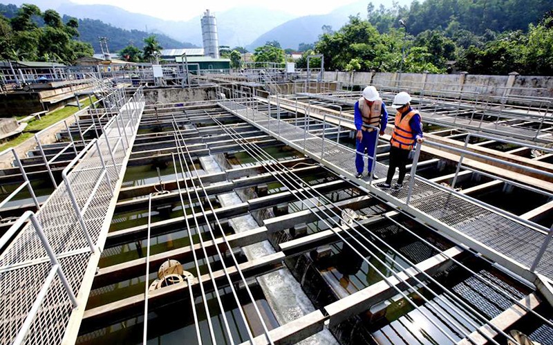 Trạm xử lý nước thải mỏ Núi Nhện, thành phố Cẩm Phả, tỉnh Quảng Ninh. (Ảnh HOÀNG NGA)