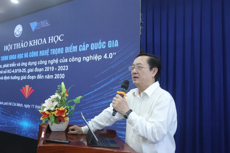 Bộ trưởng Khoa học và Công nghệ Huỳnh Thành Đạt phát biểu khai mạc hội thảo.