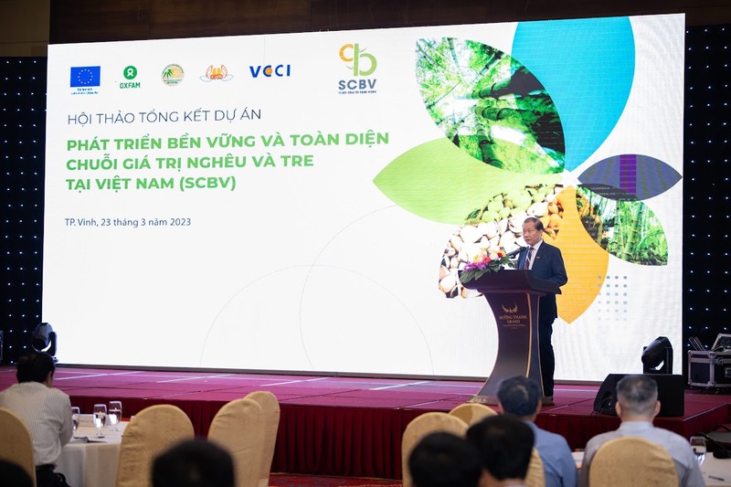 Hội thảo Phát triển bền vững và toàn diện chuỗi giá trị nghêu và tre tại Việt Nam.