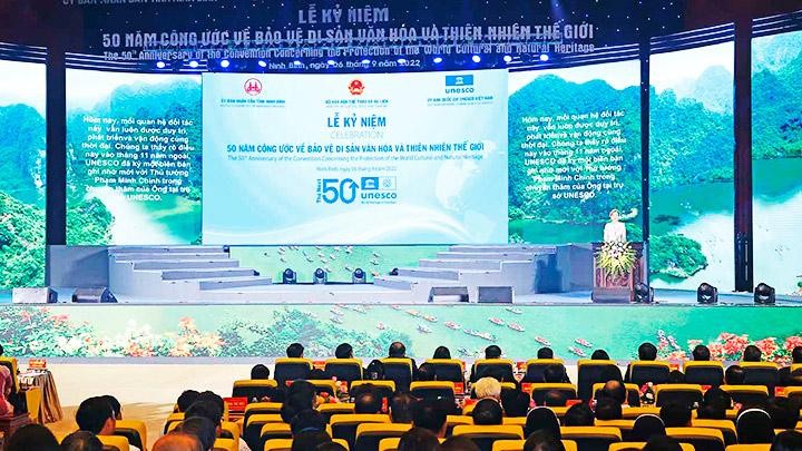 Toàn cảnh Lễ kỷ niệm tại Trung tâm hội nghị quốc tế Bái Đính, Ninh Bình.