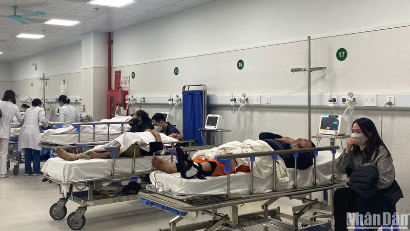 Bệnh nhân nhập viện cấp cứu tại Bệnh viện Hữu nghị Việt Đức. 
