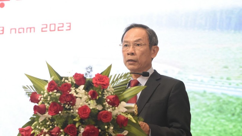 Ông Trần Ngọc Thuận, Chủ tịch VRA phát biểu tại Đại hội nhiệm kỳ 2023-2028.
