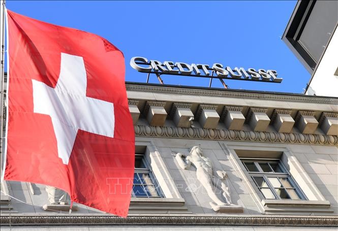Chi nhánh ngân hàng Credit Suisse ở Lucerne, Thụy Sĩ. (Ảnh: THX/TTXVN)