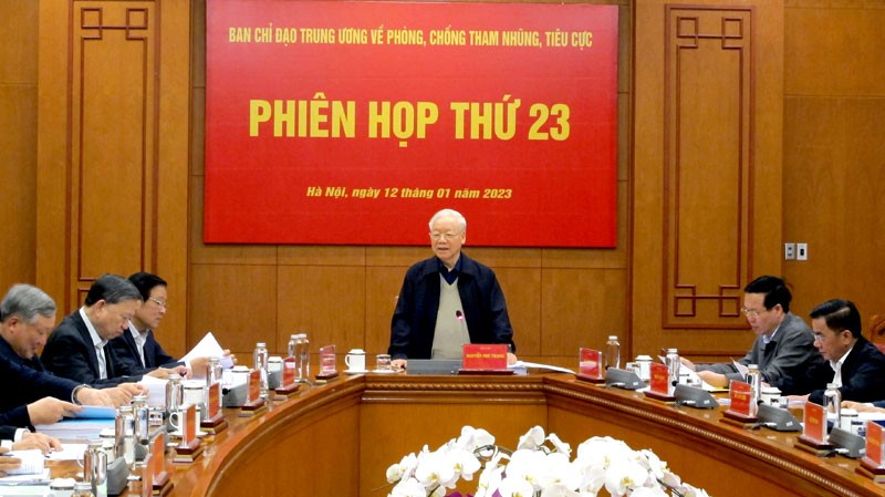 Tổng Bí thư Nguyễn Phú Trọng phát biểu tại Phiên họp.