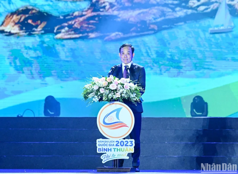 Phó Thủ tướng Chính phủ Trần Lưu Quang phát biểu tại Lễ khai mạc. (Ảnh: DUY LINH)