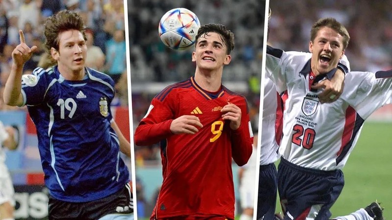 Messi, Gavi, Owen - 3 trong số những cầu thủ trẻ nhất ghi bàn tại World Cup.
