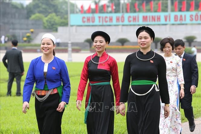Các nữ đại biểu Quốc hội Việt Nam khóa XIV. (Ảnh minh họa: TTXVN) 