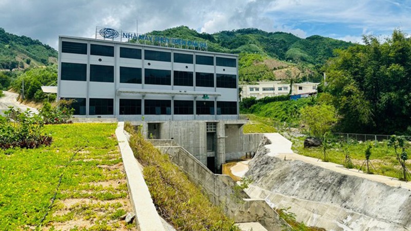 Nhà máy thủy điện Đăk Ba tổng vốn đầu tư 1.085 tỷ đồng trên địa bàn hai xã Sơn Mùa và Sơn Bua, huyện Sơn Tây (Ảnh ĐÔNG HUYỀN)

