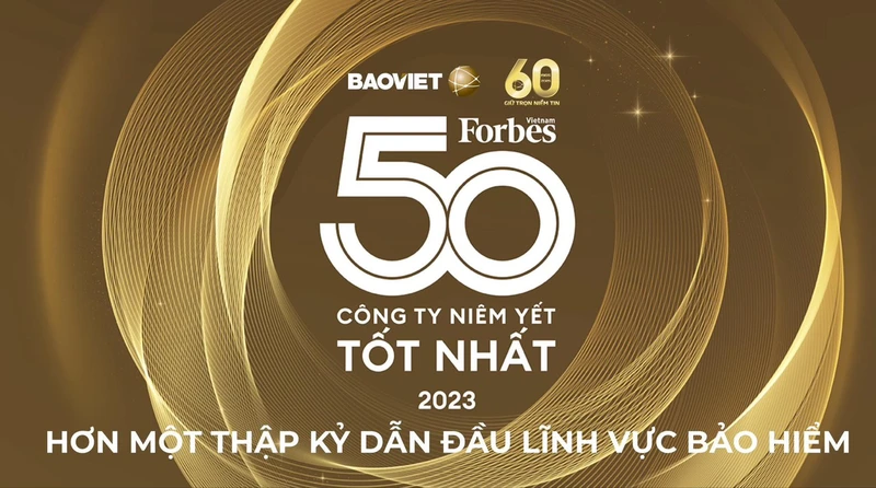 Bảo Việt tiếp tục nằm trong “Danh sách 50 công ty niêm yết tốt nhất” của Forbes