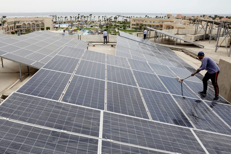 Ai Cập nắp đặt nhiều hệ thống năng lượng mặt trời. (Ảnh: Alantic Council)