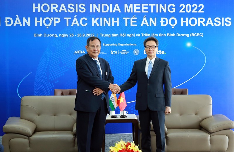 Phó Thủ tướng Vũ Đức Đam mong muốn các doanh nghiệp Ấn Độ đẩy mạnh đầu tư vào Việt Nam trong các lĩnh vực mà Ấn Độ có thế mạnh. (Ảnh: VGP)