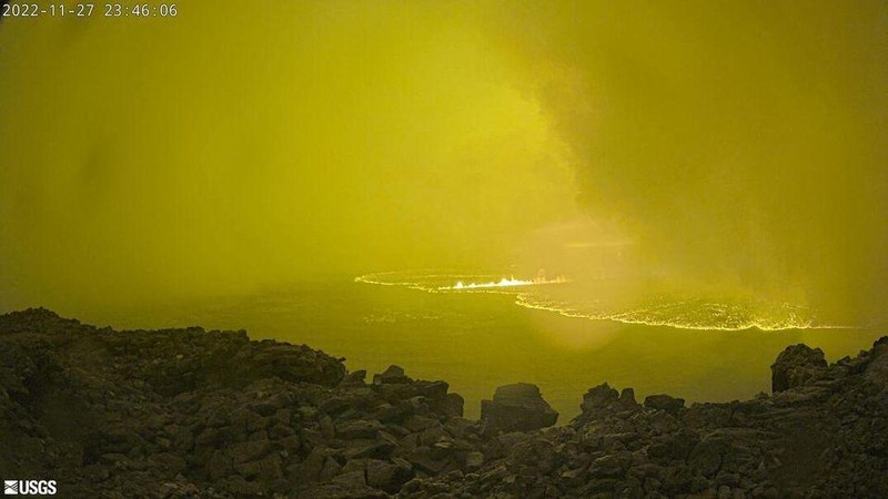 Núi lửa Mauna Loa trong lần phun trào mới đây nhất. (Ảnh: USGS)