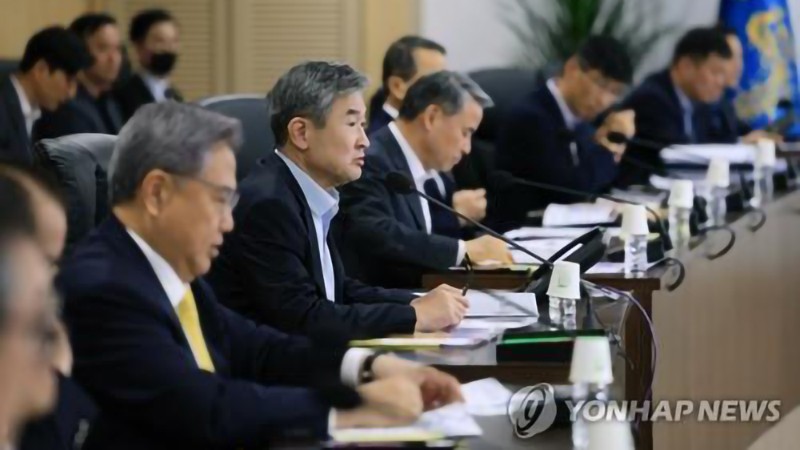 Cố vấn An ninh quốc gia Hàn Quốc Cho Tae-yong phát biểu trong cuộc họp khẩn của NSC tại Seoul, ngày 29/5/2023. (Ảnh: Yonhap)