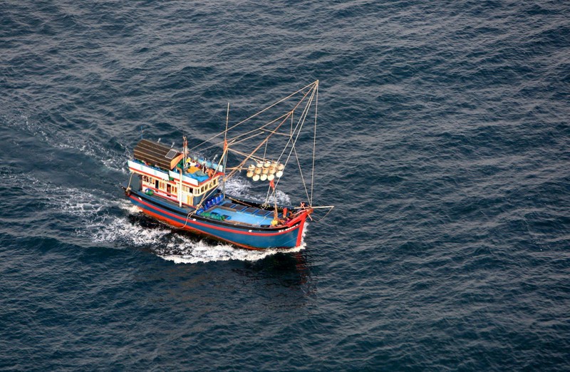 Tàu đánh bắt hải sản trên vùng biển Phú Quốc, tỉnh Kiên Giang. Ảnh: Ngọc Hà 