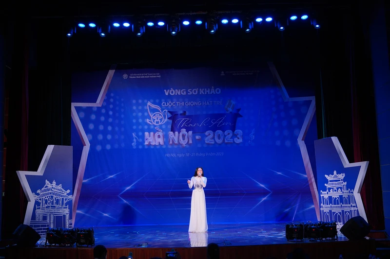 Cuộc thi giọng hát trẻ "Thanh âm Hà Nội"- 2023 khởi động lại sau nhiều năm dừng tổ chức. Ảnh: Ban tổ chức 