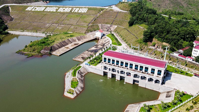 Quang cảnh hồ chứa nước Ngàn Trươi, huyện Vũ Quang (Hà Tĩnh).