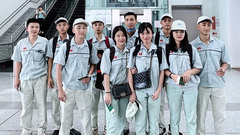 Lao động Việt Nam chuẩn bị đi làm việc tại Đài Loan (Trung Quốc) (Ảnh minh họa: Colab).