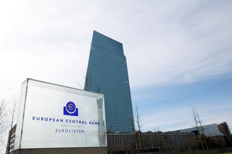 Trụ sở chính của Ngân hàng Trung ương châu Âu (ECB) ở Frankfurt, Đức ngày 16/3/2023. (Ảnh: Reuters)