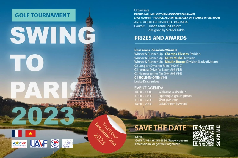 UAVF tổ chức giải Golf "Swing to Paris"