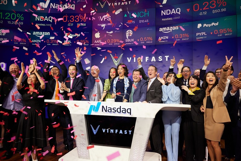 Với sự kiện niêm yết ở Mỹ, VinFast thể hiện vai trò tiên phong tiến ra thị trường vốn quốc tế.