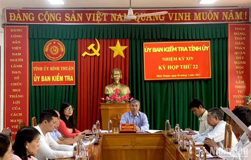 Kỳ họp thứ 22, Ủy ban Kiểm tra Tỉnh ủy Bình Thuận khóa XIV.