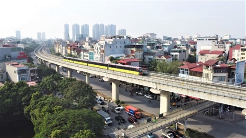 Dự án đường sắt đô thị Nhổn-ga Hà Nội đoạn trên cao đã có kết quả chạy thử tốt.