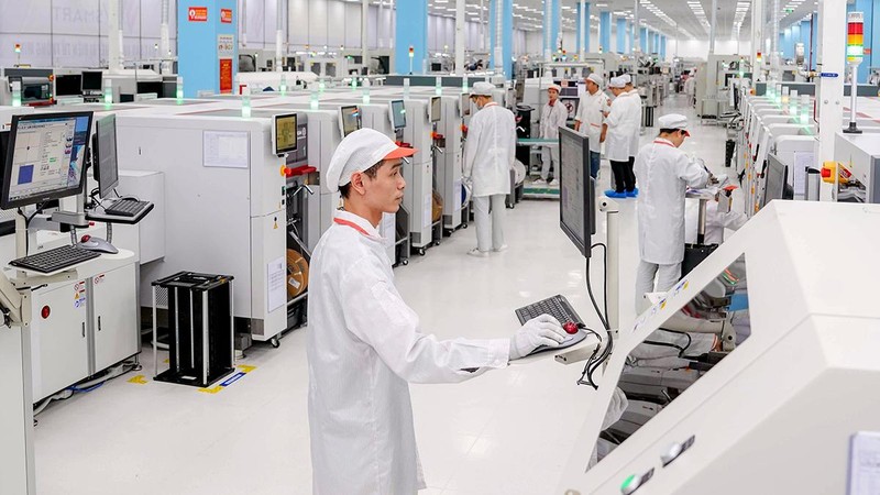 Nhà máy sản xuất thiết bị điện tử của Tập đoàn VinGroup tại Khu công nghệ cao Hòa Lạc, Thạch Thất, Hà Nội. (Ảnh: Thu Hà)