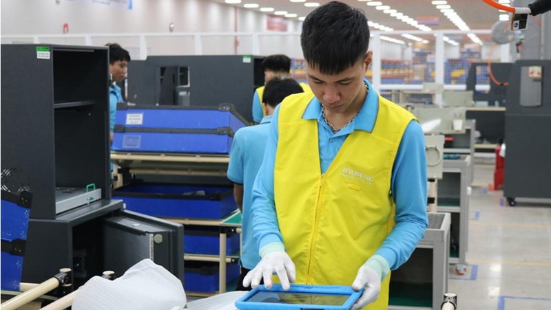 Nhiều công nhân ở các khu công nghiệp của Bắc Ninh được các công ty hỗ trợ nhiều chính sách để yên tâm làm việc. (Ảnh: Nguyễn Hải)