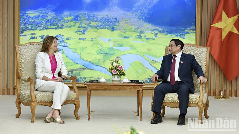 Thủ tướng Phạm Minh Chính đã tiếp Phó Thủ tướng, Bộ trưởng Ngoại giao và Các vấn đề châu Âu Cộng hòa Slovenia Tanja Fajon.