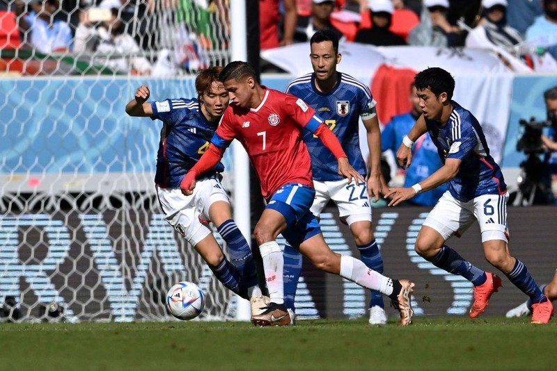 Costa Rica giành 3 điểm trước đội bóng được đánh giá mạnh hơn là Nhật Bản. (Ảnh: Reuters)