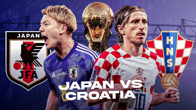 Nhật Bản đối đầu Croatia tại vòng loại trực tiếp World Cup 2022. (Ảnh: KhelNow)