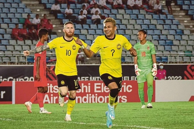 Malaysia giành về 3 điểm đầu tiên tại vòng bảng AFF Cup 2022. (Ảnh: AFF)