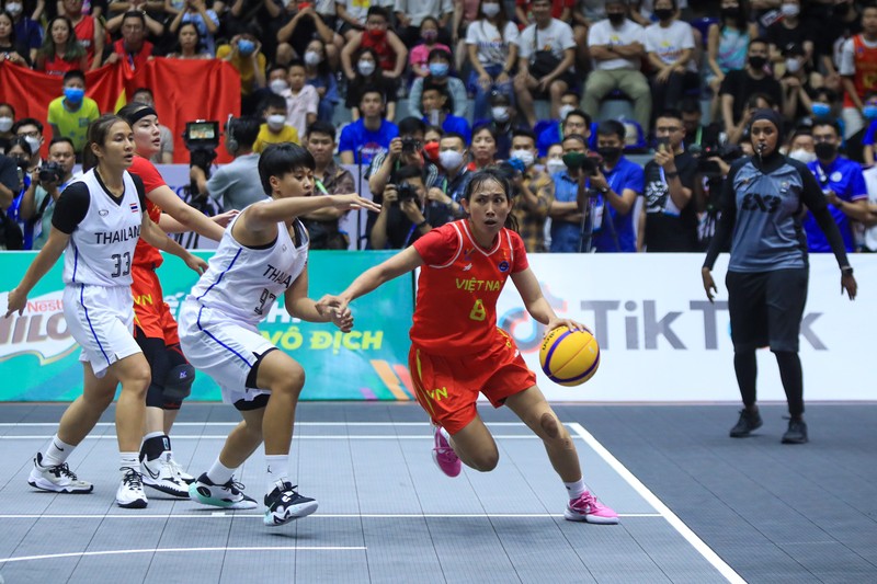 Đội tuyển bóng rổ nữ Việt Nam giành Huy chương Bạc nội dung 3x3 tại SEA Games 31. 