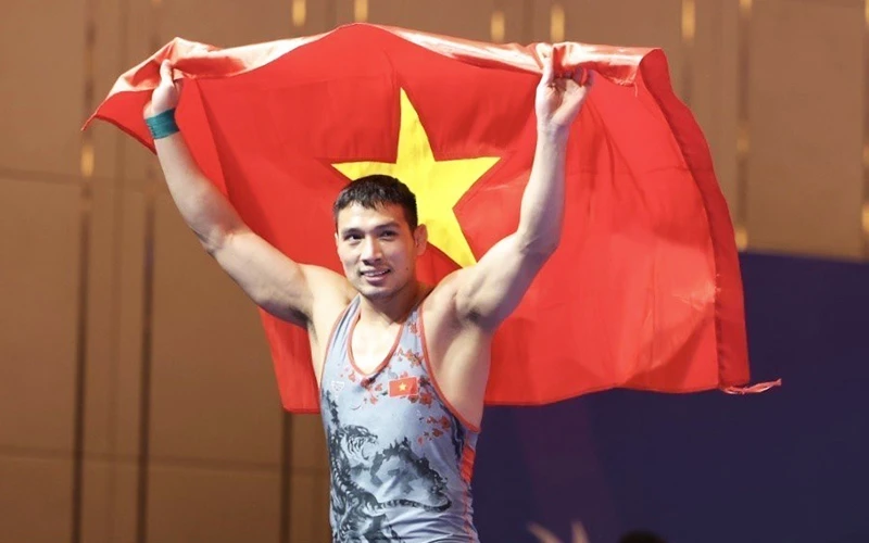 Đô vật Việt Nam mang về 3 Huy chương Vàng liên tiếp. (Ảnh: TTXVN)
