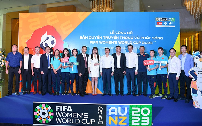 Lễ công bố bản quyền truyền thông và phát sóng World Cup nữ 2023. 