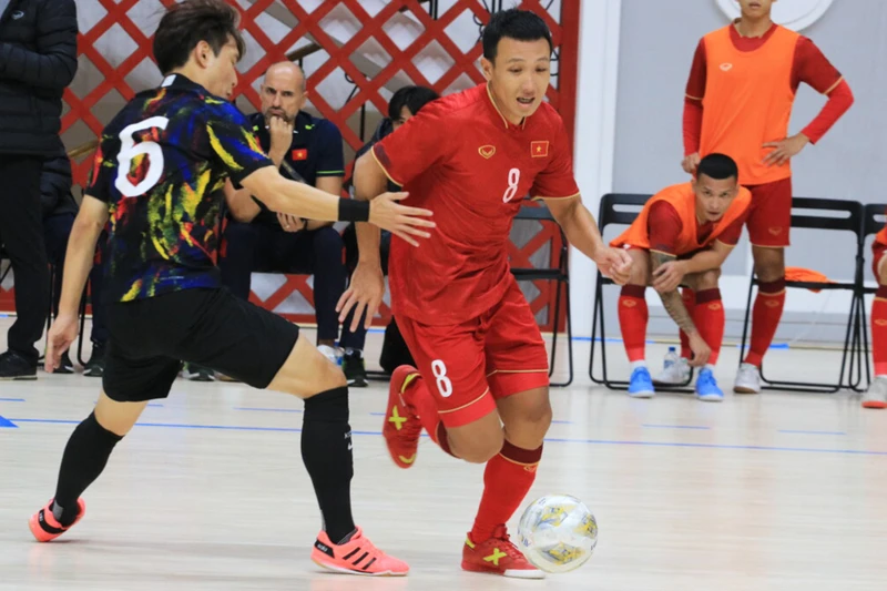 Đội tuyển futsal Việt Nam toàn thắng vòng loại giải futsal châu Á 2024. (Ảnh: VFF)