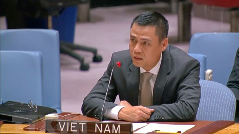 Đại sứ Đặng Hoàng Giang, Trưởng Phái đoàn đại diện Thường trực Việt Nam tại Liên hợp quốc. (Ảnh: TTXVN)