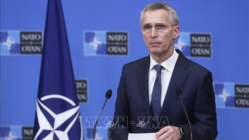 Tổng Thư ký NATO Jens Stoltenberg tại cuộc họp báo ở Brussels, Bỉ. (Ảnh: AFP/TTXVN)