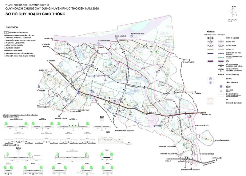 Quy hoạch giao thông đến năm 2030 huyện Phúc Thọ. 