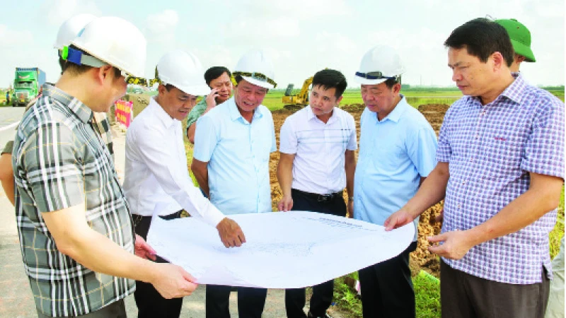 Lãnh đạo tỉnh Bắc Ninh kiểm tra tiến độ thi công đường vành đai 4.