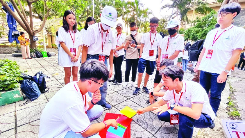 Các bạn trẻ tham gia các hoạt động tại Trại hè thanh, thiếu niên kiều bào 2023.