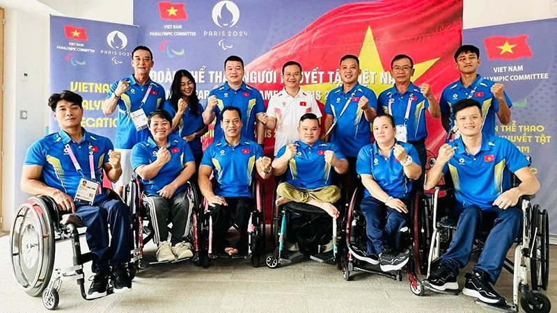 Đoàn thể thao người khuyết tật Việt Nam tham dự Paralympic Paris 2024. (Ảnh CTDTT)