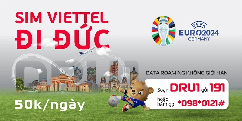 Viettel ưu đãi data roaming không giới hạn tại Đức nhân dịp EURO 2024