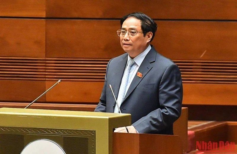 Thủ tướng Chính phủ Phạm Minh Chính phát biểu tại phiên họp. Ảnh: THỦY NGUYÊN